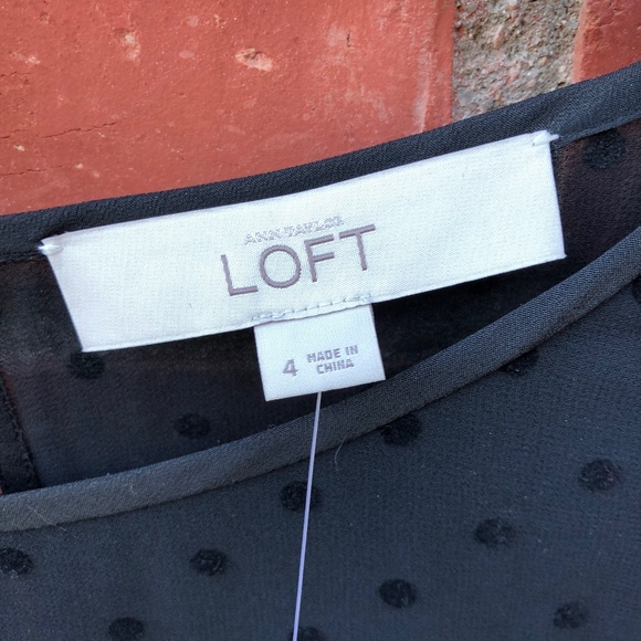 LOFT Black Polka Dot Dress - NWT! - Picture 5 of 6